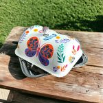 Hand Painted Stainless Steel Butter Dish and Best Kitchenware, Dining ware  and Gift For Her